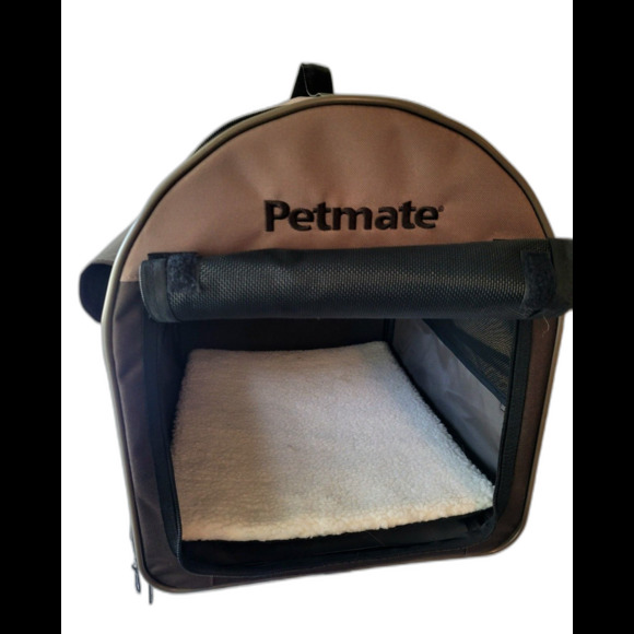 Petmate Portable Pet Home - Fabric Travel Crate -  Small Brown - Picture 1 of 9